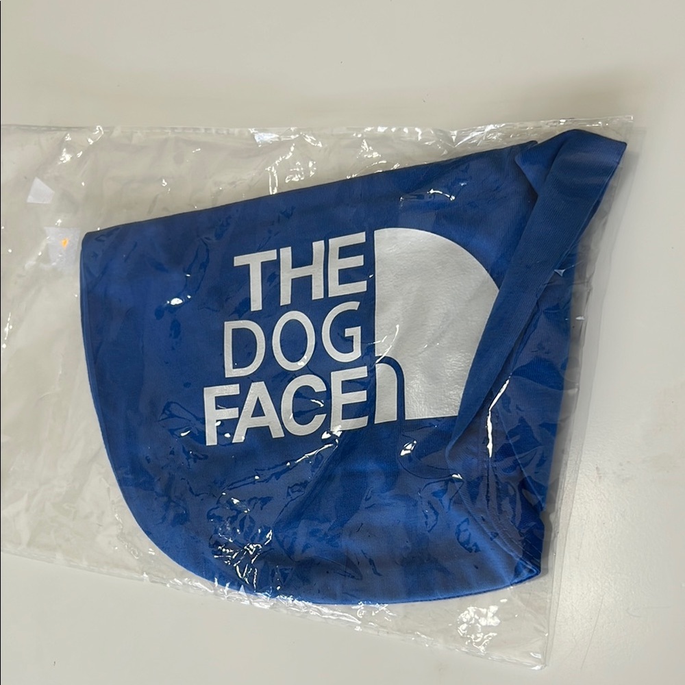 The Dog Face Blue and White Graphic tShirt Large